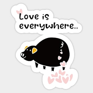 Love is everywhere Sticker